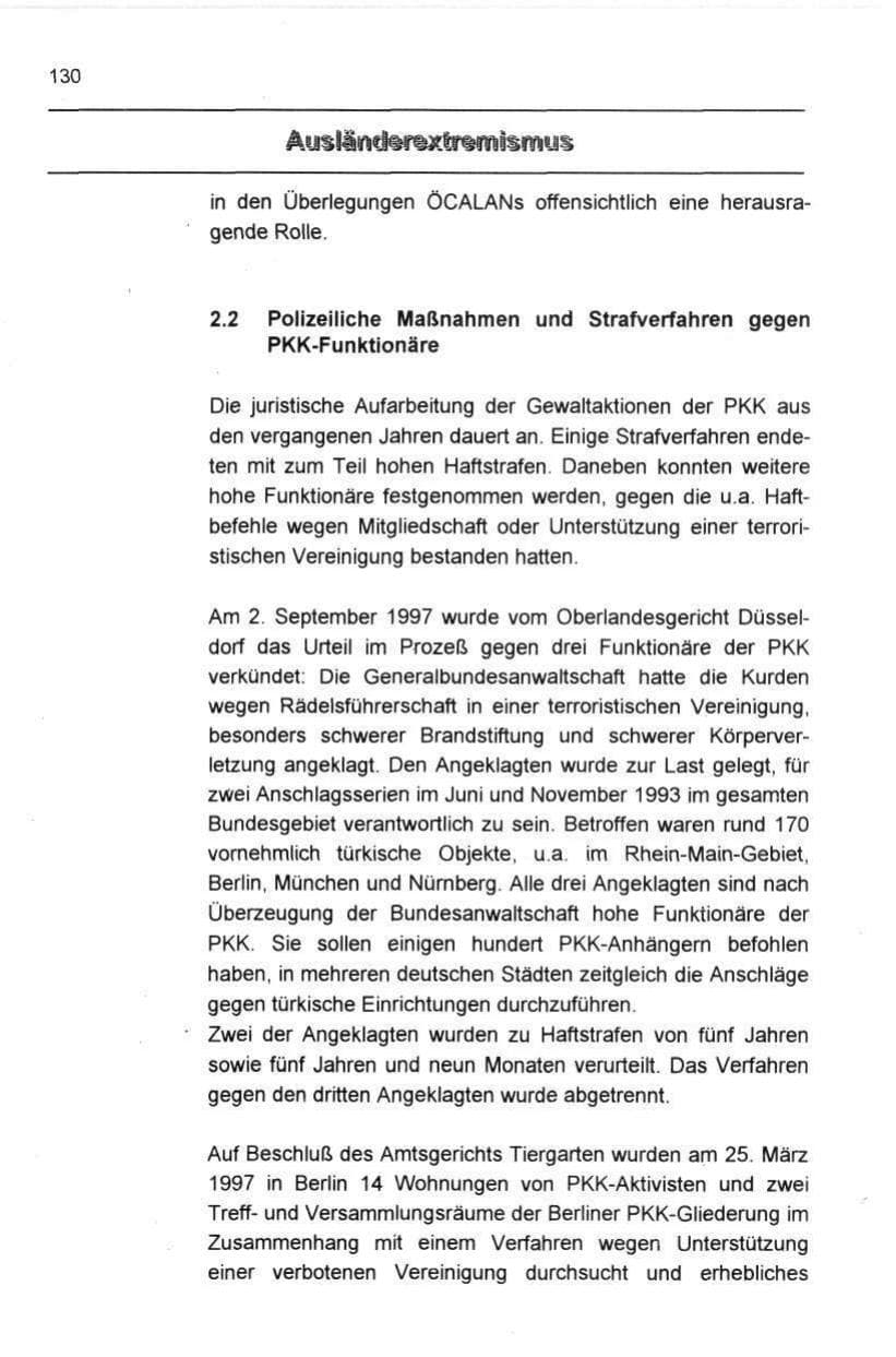 Seite 141 des Verfassungsschutzbericht 1997 Berlin