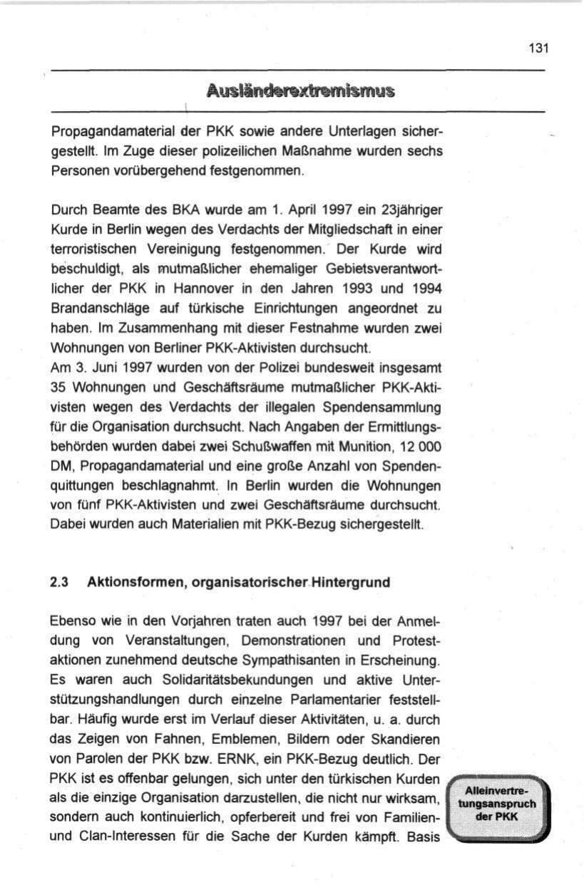 Seite 142 des Verfassungsschutzbericht 1997 Berlin
