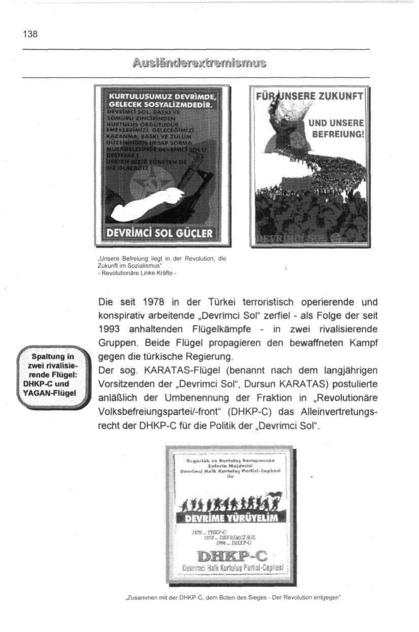 Seite 149 des Verfassungsschutzbericht 1997 Berlin