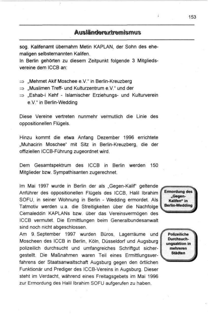 Seite 164 des Verfassungsschutzbericht 1997 Berlin