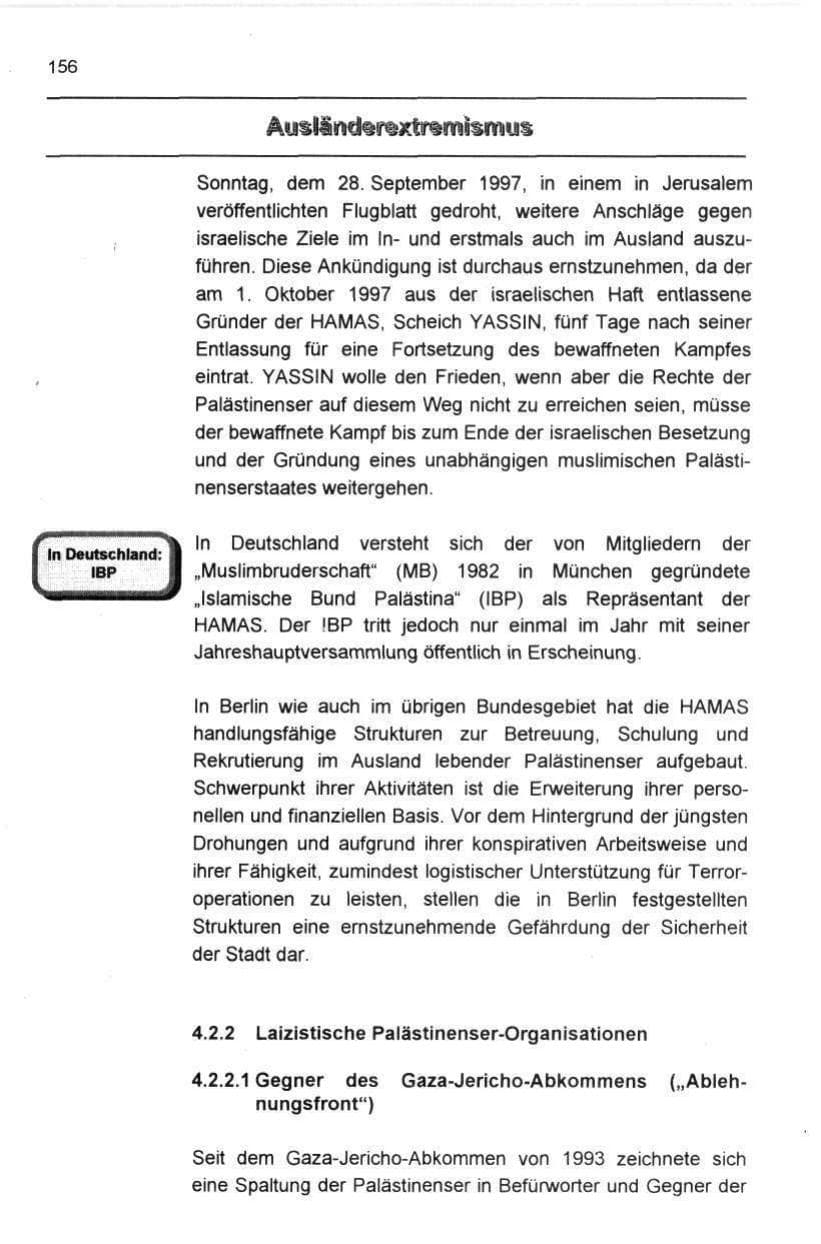 Seite 167 des Verfassungsschutzbericht 1997 Berlin
