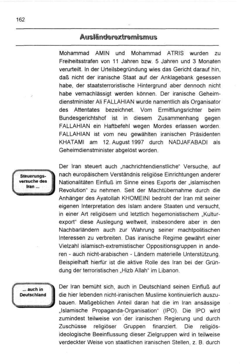 Seite 173 des Verfassungsschutzbericht 1997 Berlin