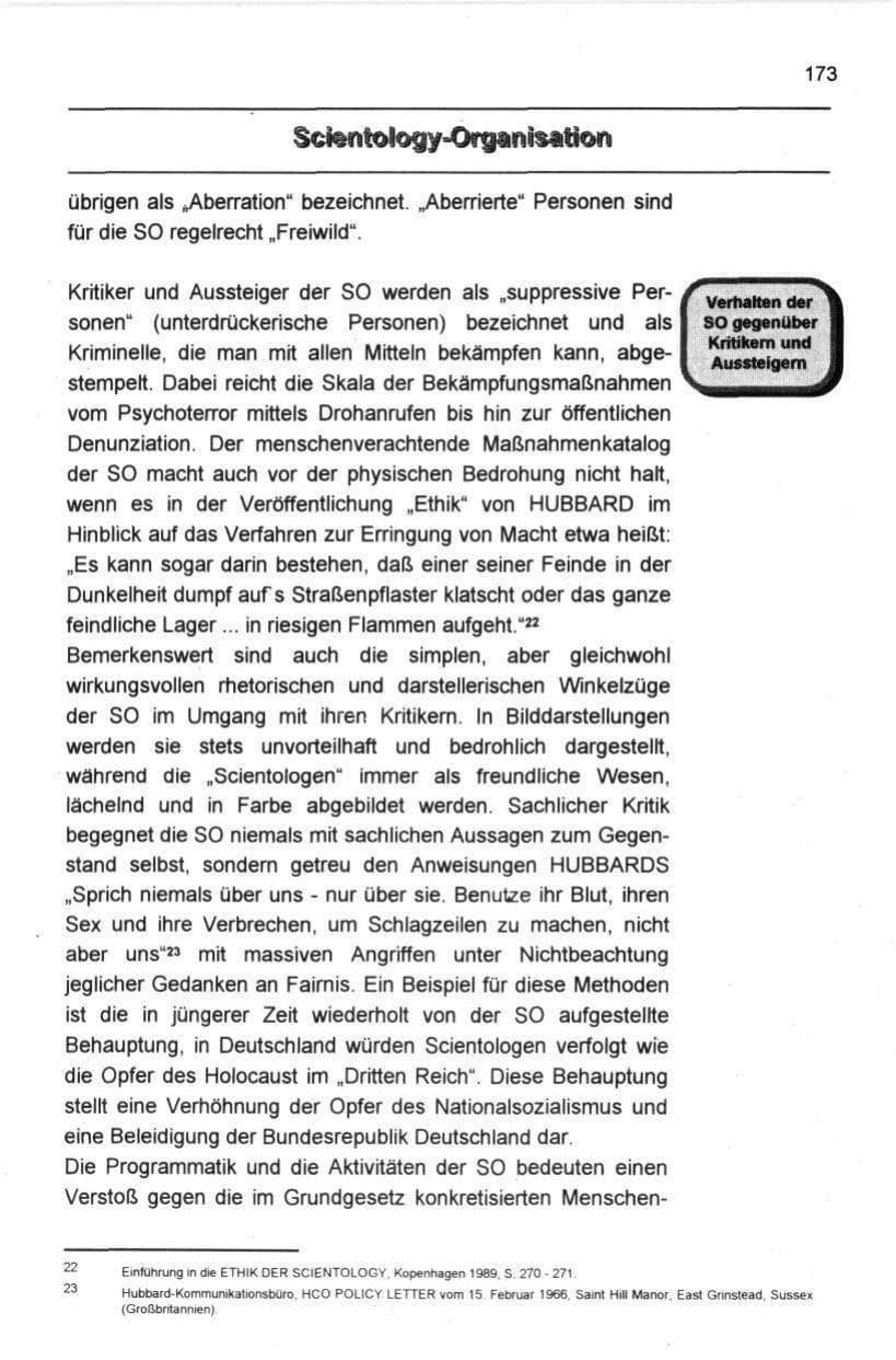 Seite 184 des Verfassungsschutzbericht 1997 Berlin