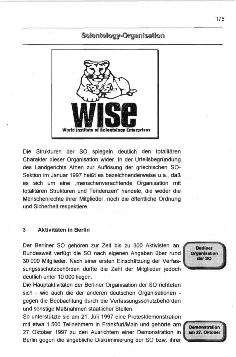Seite 186 des Verfassungsschutzbericht 1997 Berlin