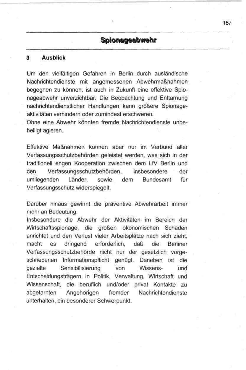 Seite 199 des Verfassungsschutzbericht 1997 Berlin