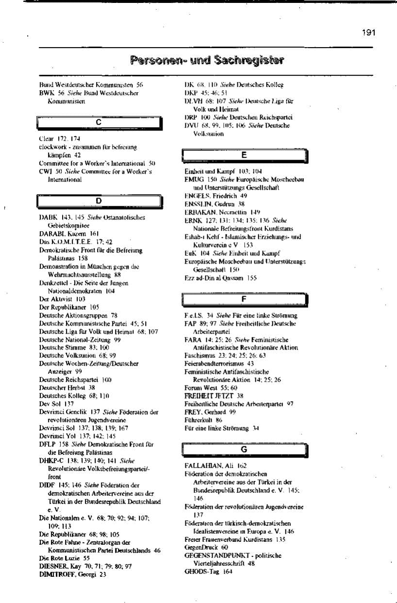 Seite 203 des Verfassungsschutzbericht 1997 Berlin