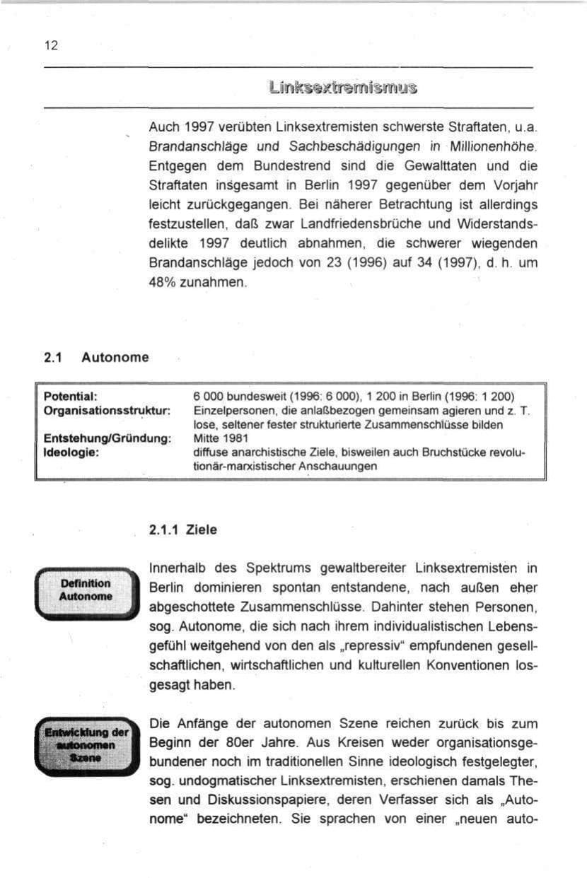 Seite 23 des Verfassungsschutzbericht 1997 Berlin