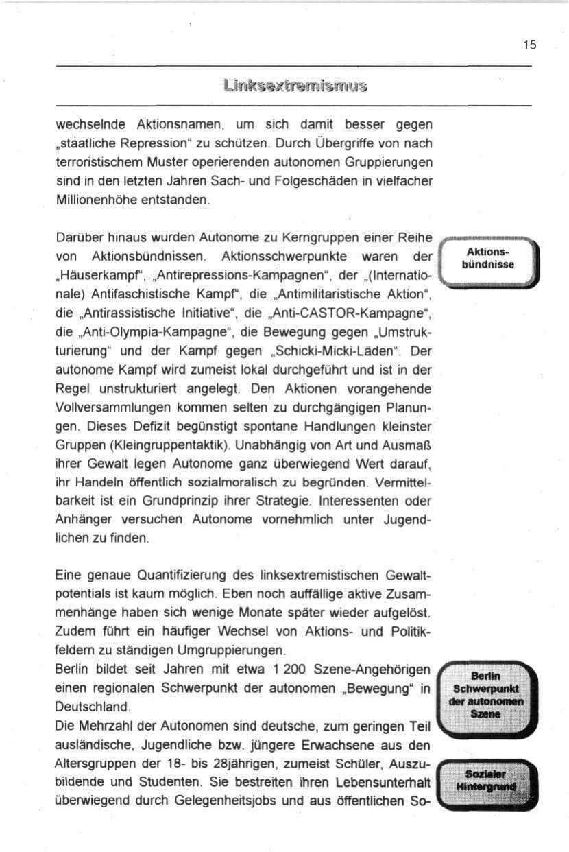 Seite 26 des Verfassungsschutzbericht 1997 Berlin