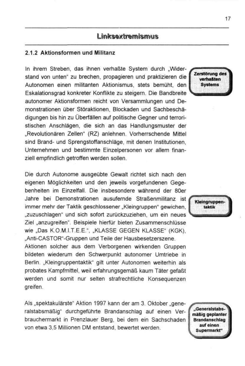 Seite 28 des Verfassungsschutzbericht 1997 Berlin