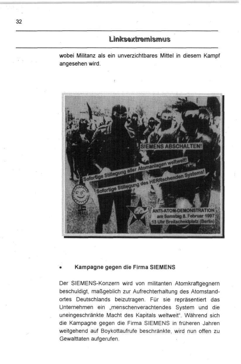 Seite 43 des Verfassungsschutzbericht 1997 Berlin