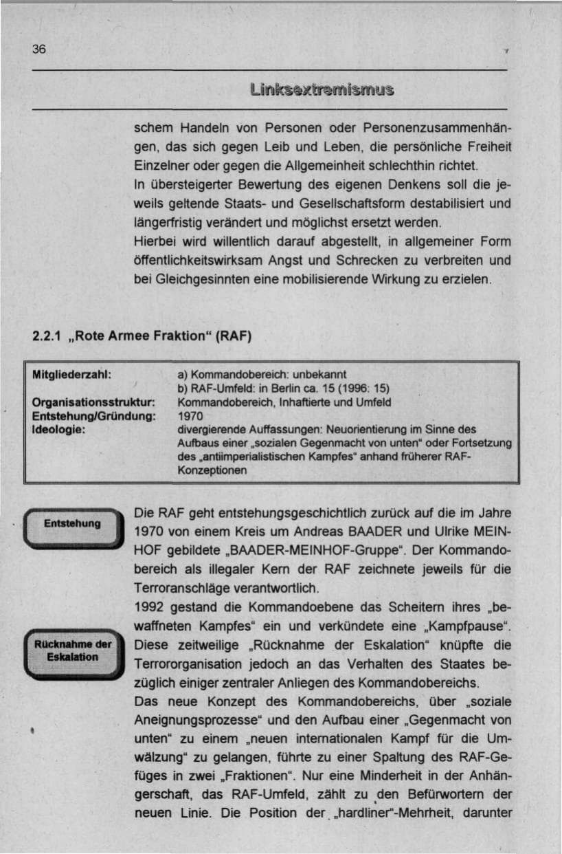 Seite 47 des Verfassungsschutzbericht 1997 Berlin
