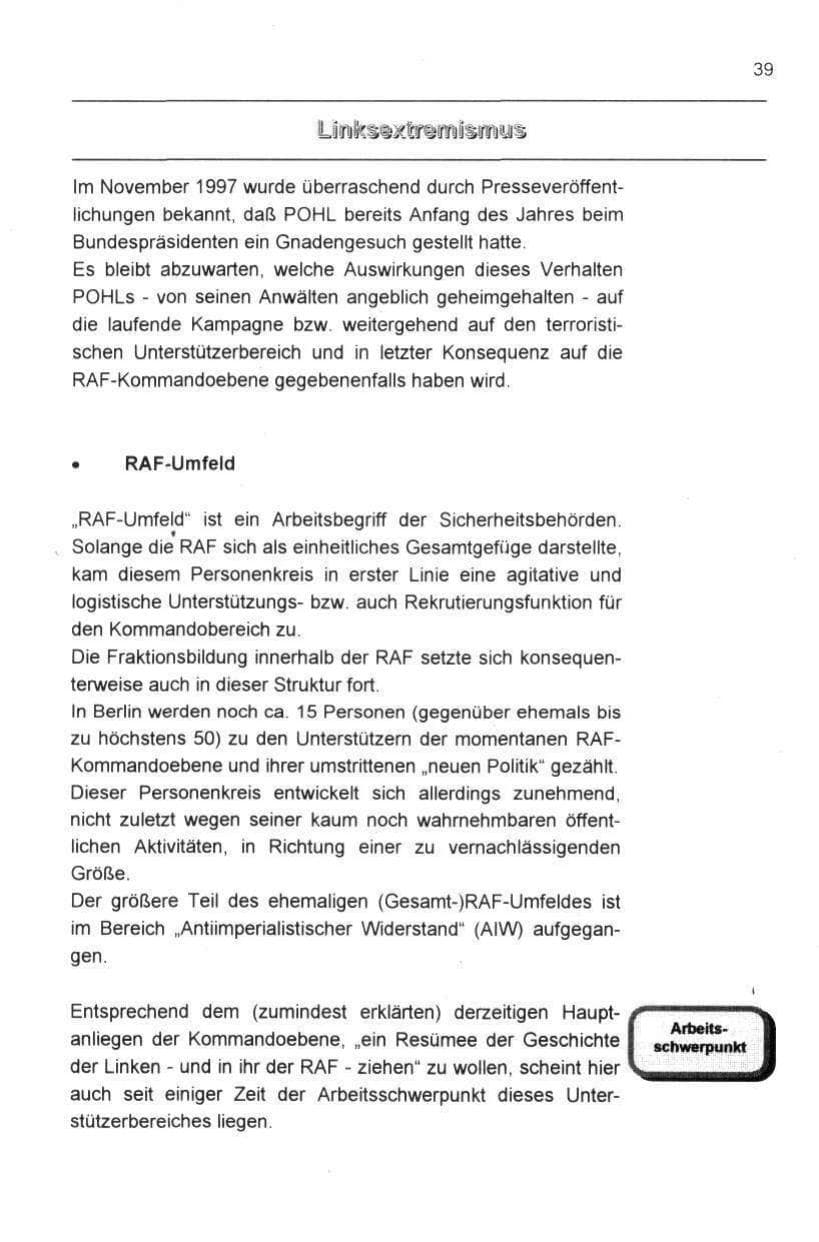 Seite 50 des Verfassungsschutzbericht 1997 Berlin