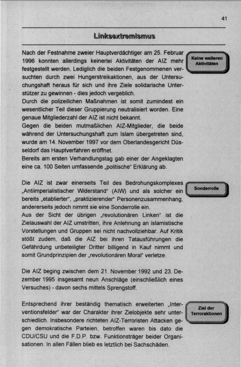 Seite 52 des Verfassungsschutzbericht 1997 Berlin