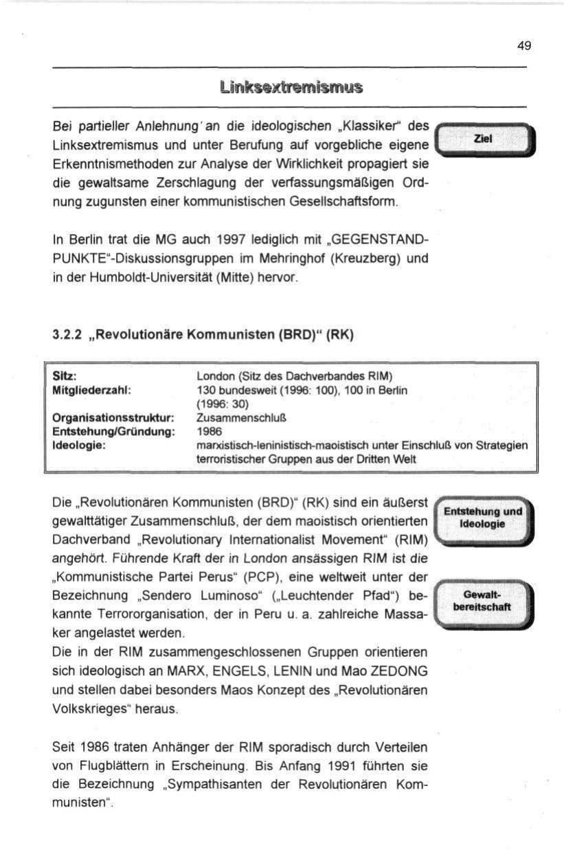 Seite 60 des Verfassungsschutzbericht 1997 Berlin