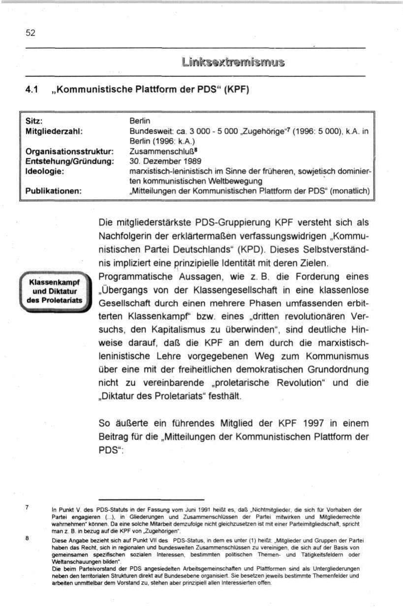 Seite 63 des Verfassungsschutzbericht 1997 Berlin