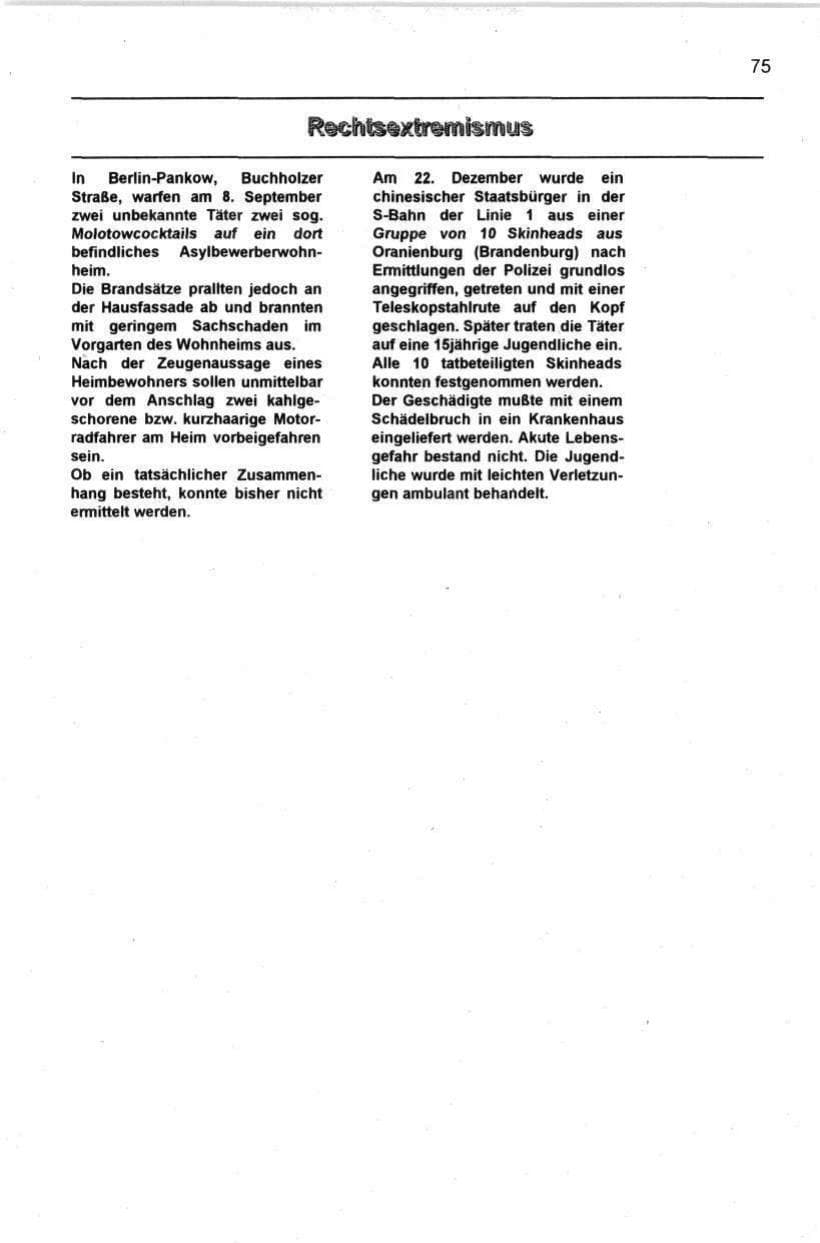 Seite 86 des Verfassungsschutzbericht 1997 Berlin