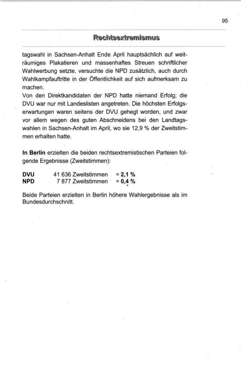 Seite 106 des Verfassungsschutzbericht 1998 Berlin