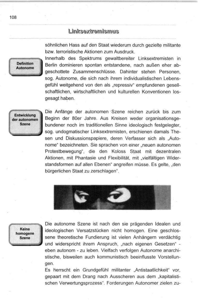Seite 119 des Verfassungsschutzbericht 1998 Berlin