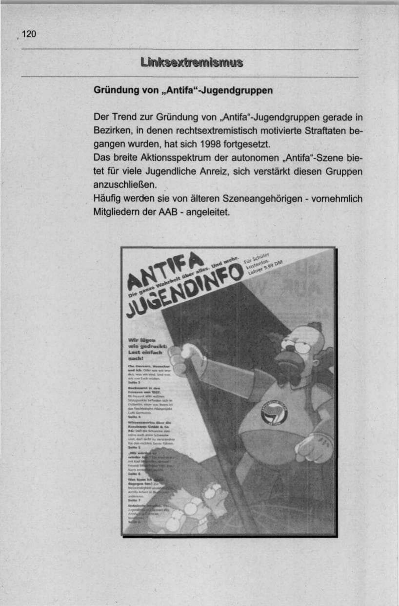 Seite 131 des Verfassungsschutzbericht 1998 Berlin