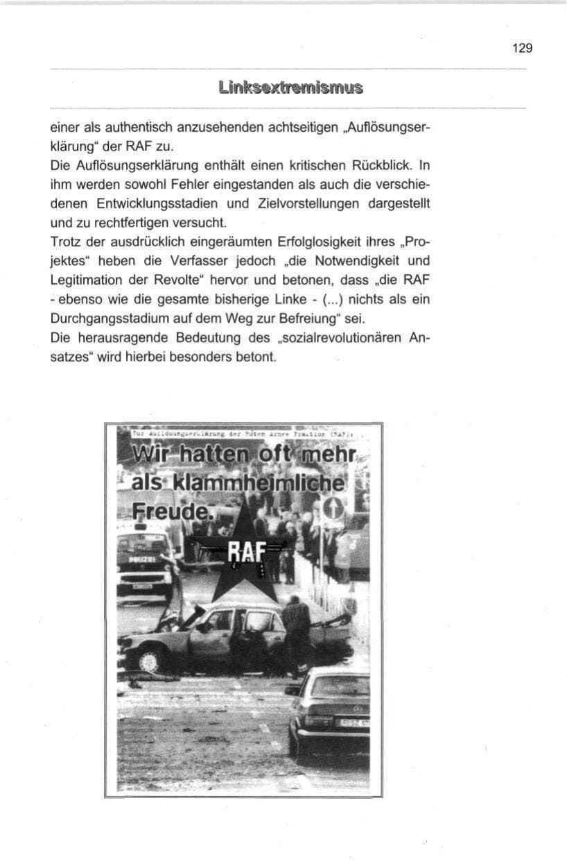 Seite 140 des Verfassungsschutzbericht 1998 Berlin