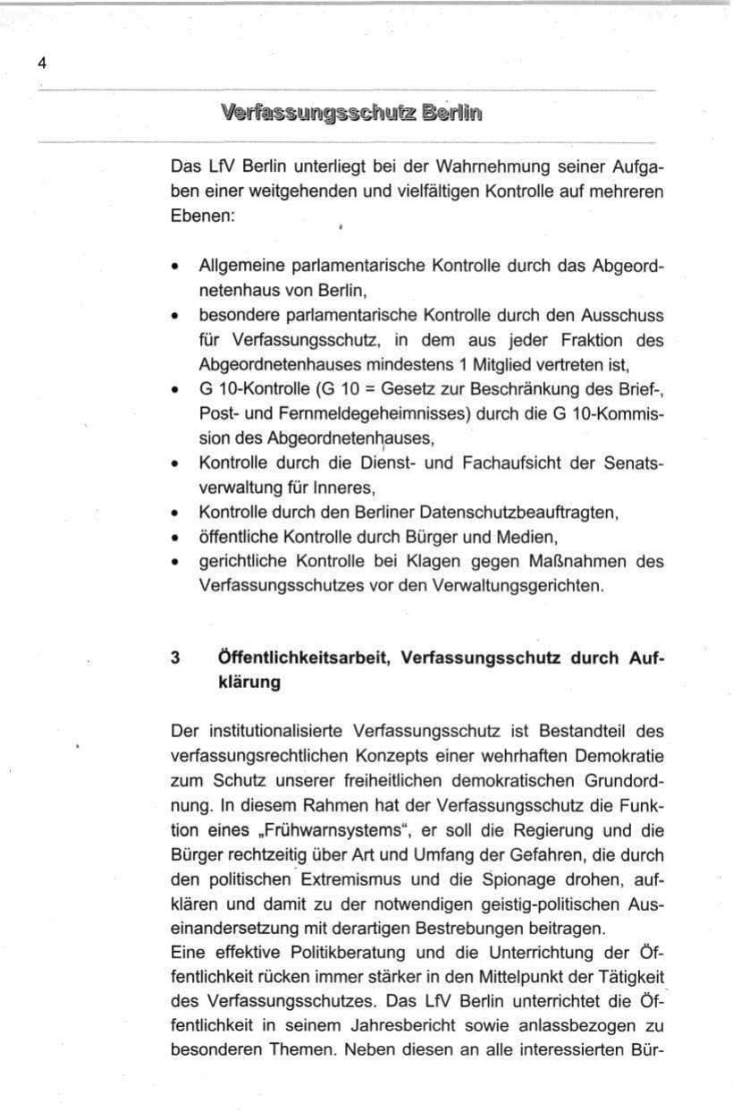 Seite 15 des Verfassungsschutzbericht 1998 Berlin
