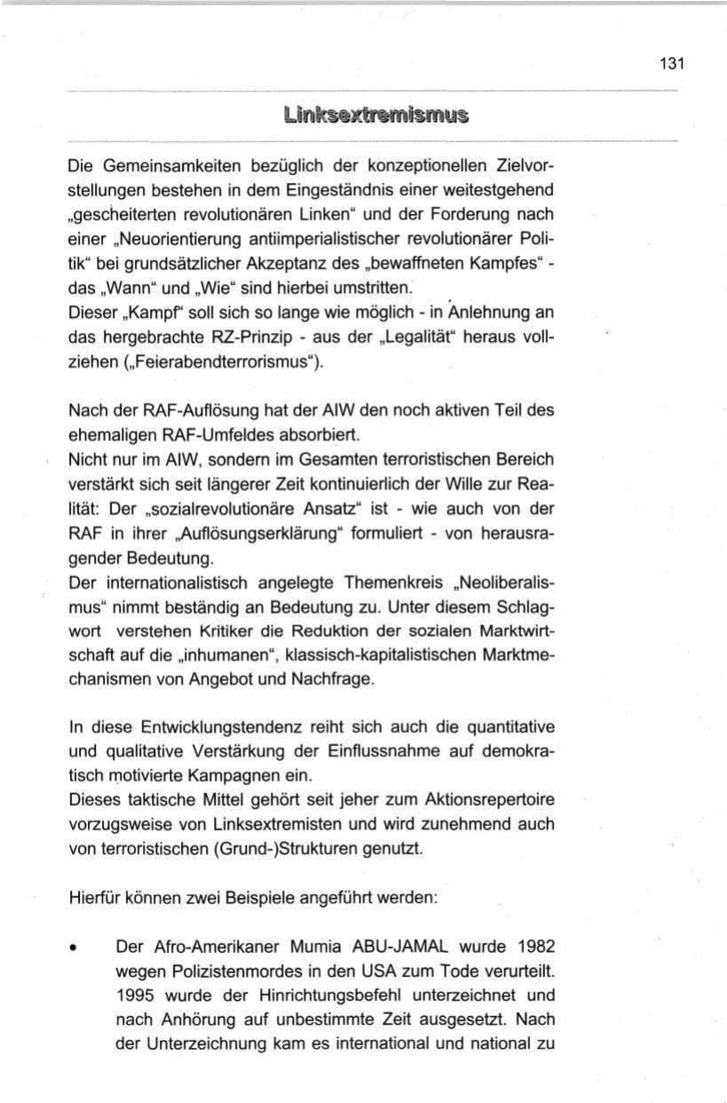Seite 142 des Verfassungsschutzbericht 1998 Berlin