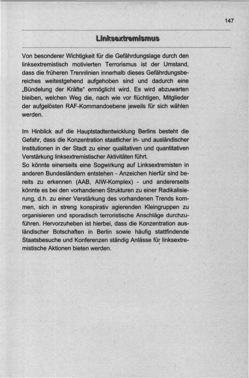 Seite 158 des Verfassungsschutzbericht 1998 Berlin
