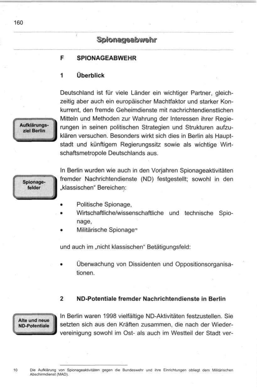 Seite 171 des Verfassungsschutzbericht 1998 Berlin