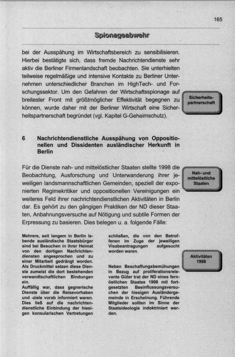 Seite 176 des Verfassungsschutzbericht 1998 Berlin