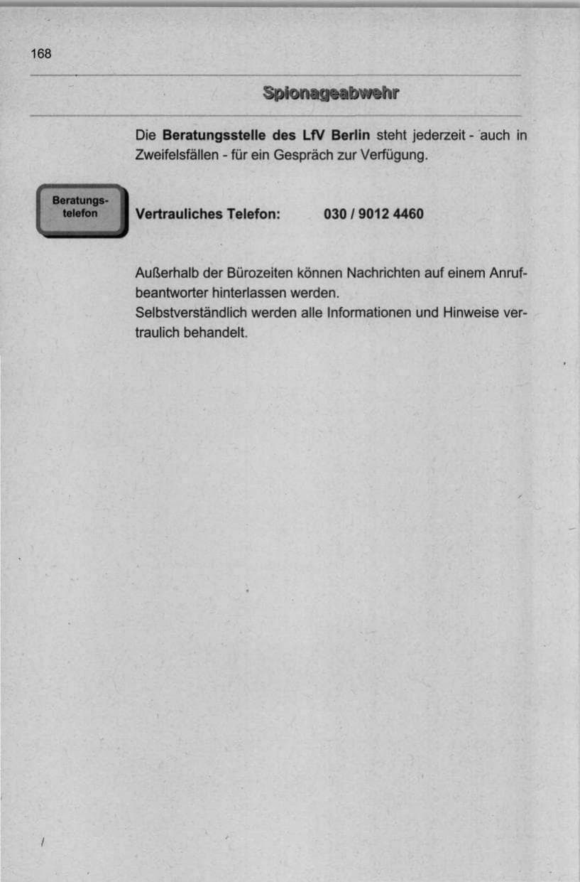 Seite 179 des Verfassungsschutzbericht 1998 Berlin