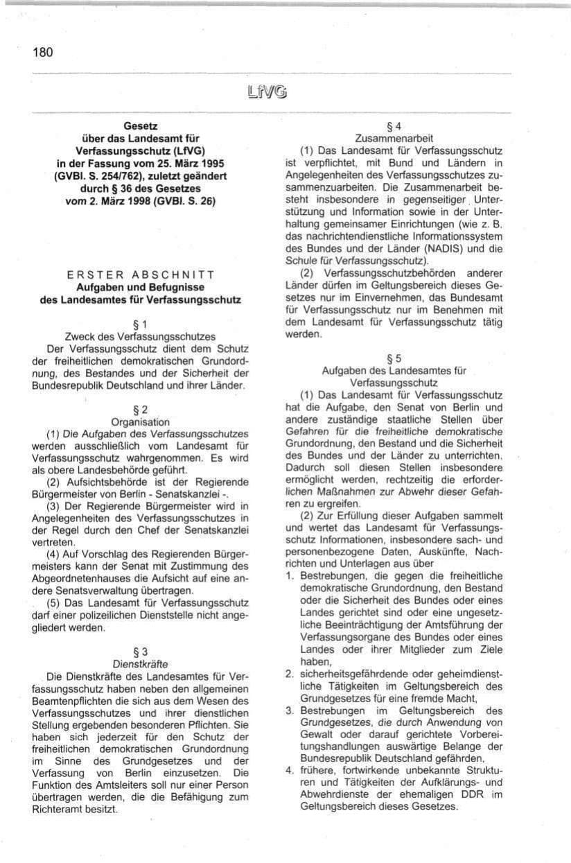 Seite 191 des Verfassungsschutzbericht 1998 Berlin