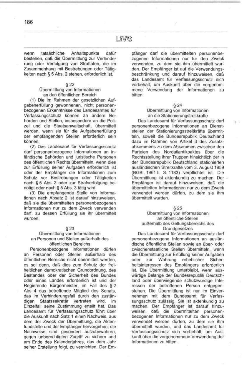 Seite 197 des Verfassungsschutzbericht 1998 Berlin
