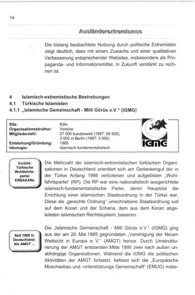 Seite 25 des Verfassungsschutzbericht 1998 Berlin