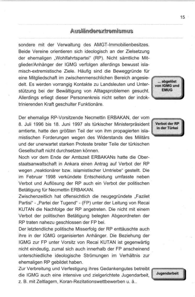 Seite 26 des Verfassungsschutzbericht 1998 Berlin