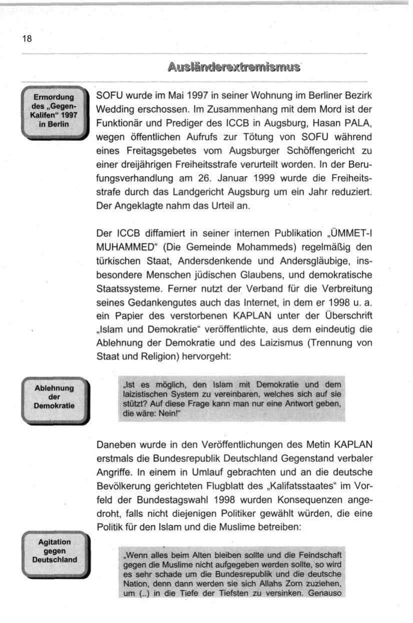 Seite 29 des Verfassungsschutzbericht 1998 Berlin