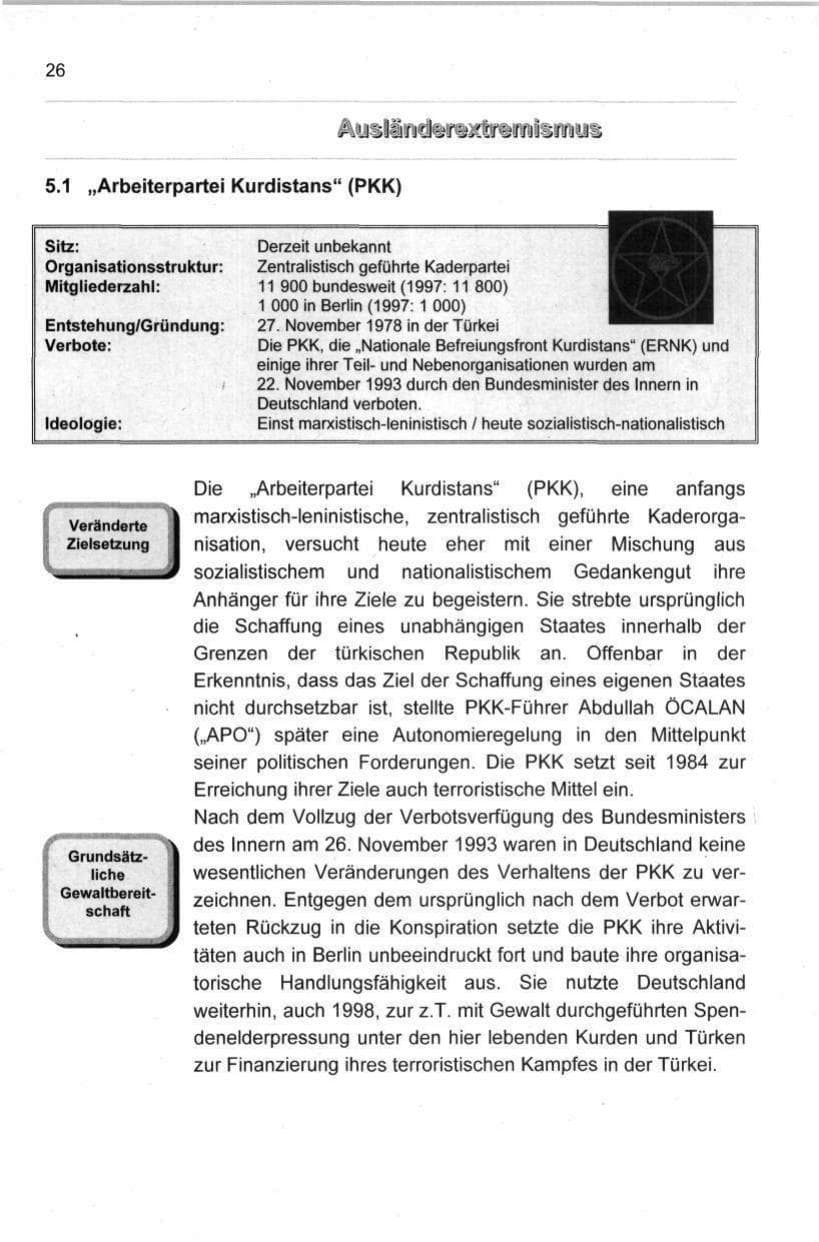 Seite 37 des Verfassungsschutzbericht 1998 Berlin