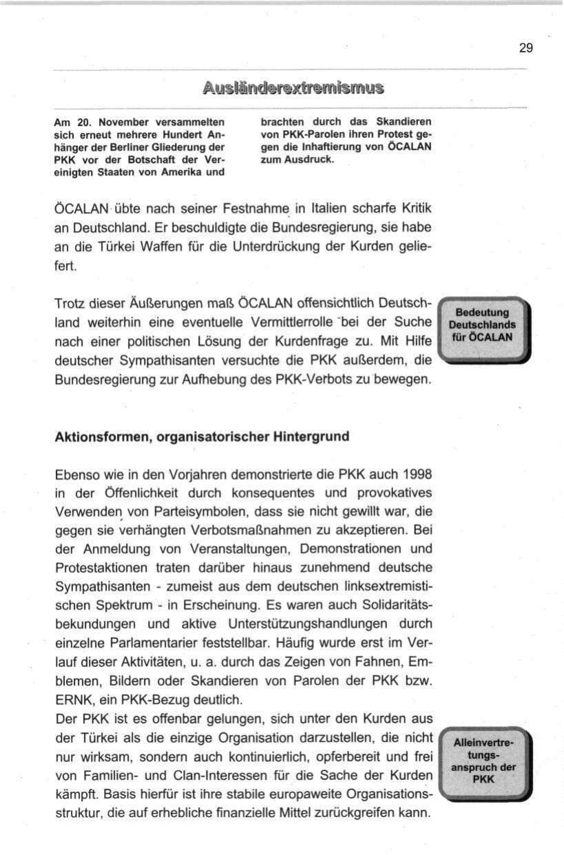 Seite 40 des Verfassungsschutzbericht 1998 Berlin