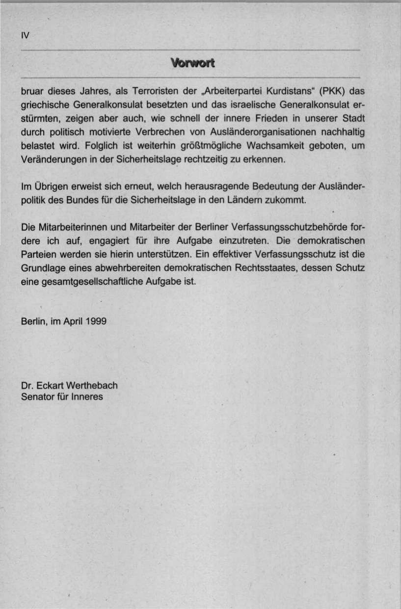 Seite 5 des Verfassungsschutzbericht 1998 Berlin