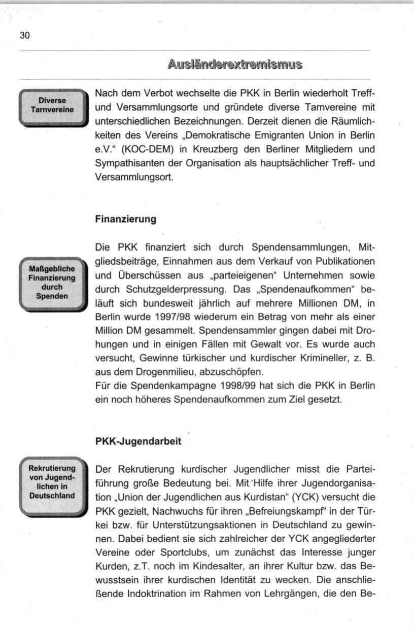 Seite 41 des Verfassungsschutzbericht 1998 Berlin