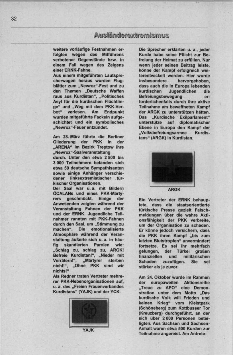 Seite 43 des Verfassungsschutzbericht 1998 Berlin
