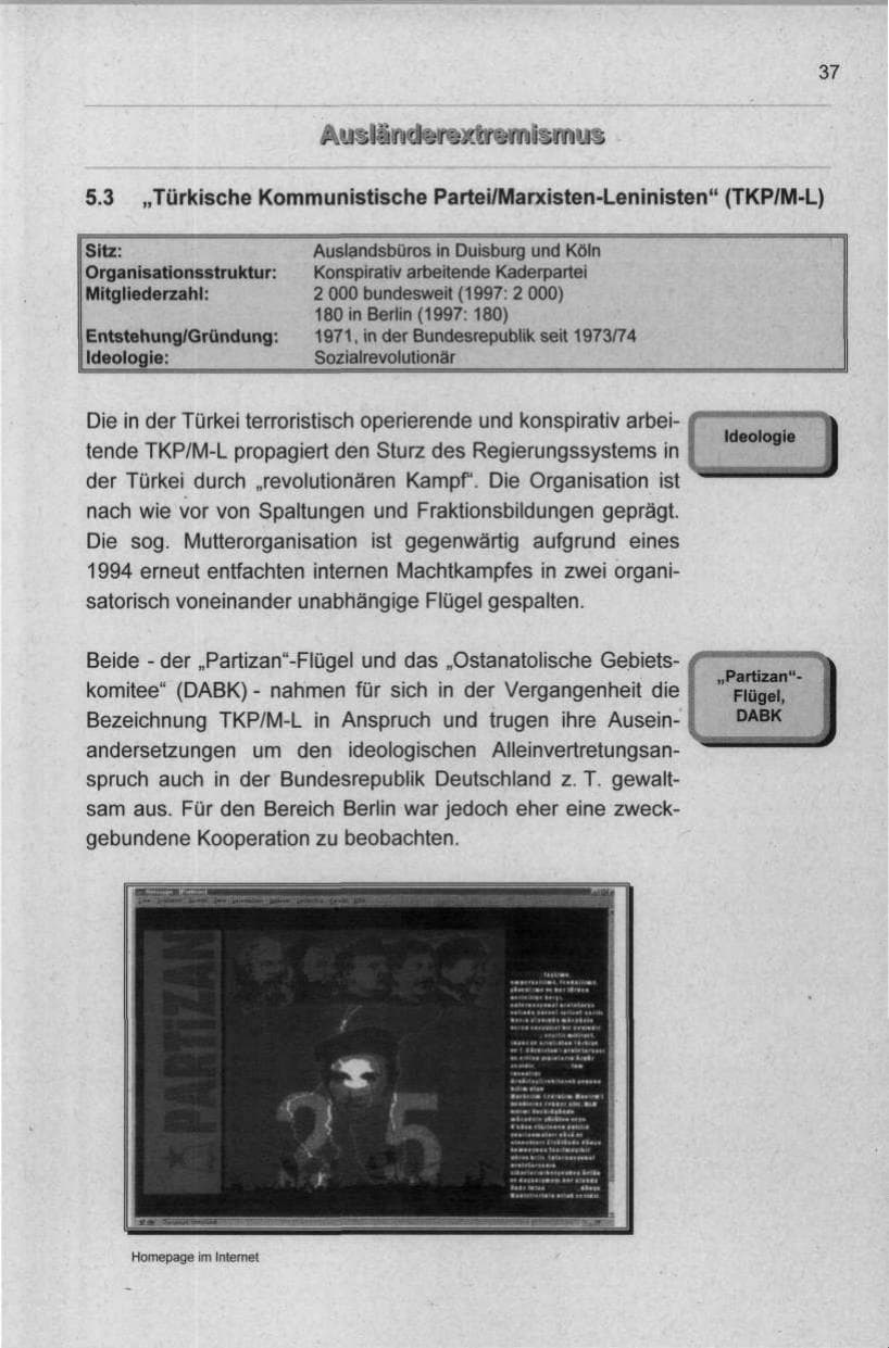 Seite 48 des Verfassungsschutzbericht 1998 Berlin