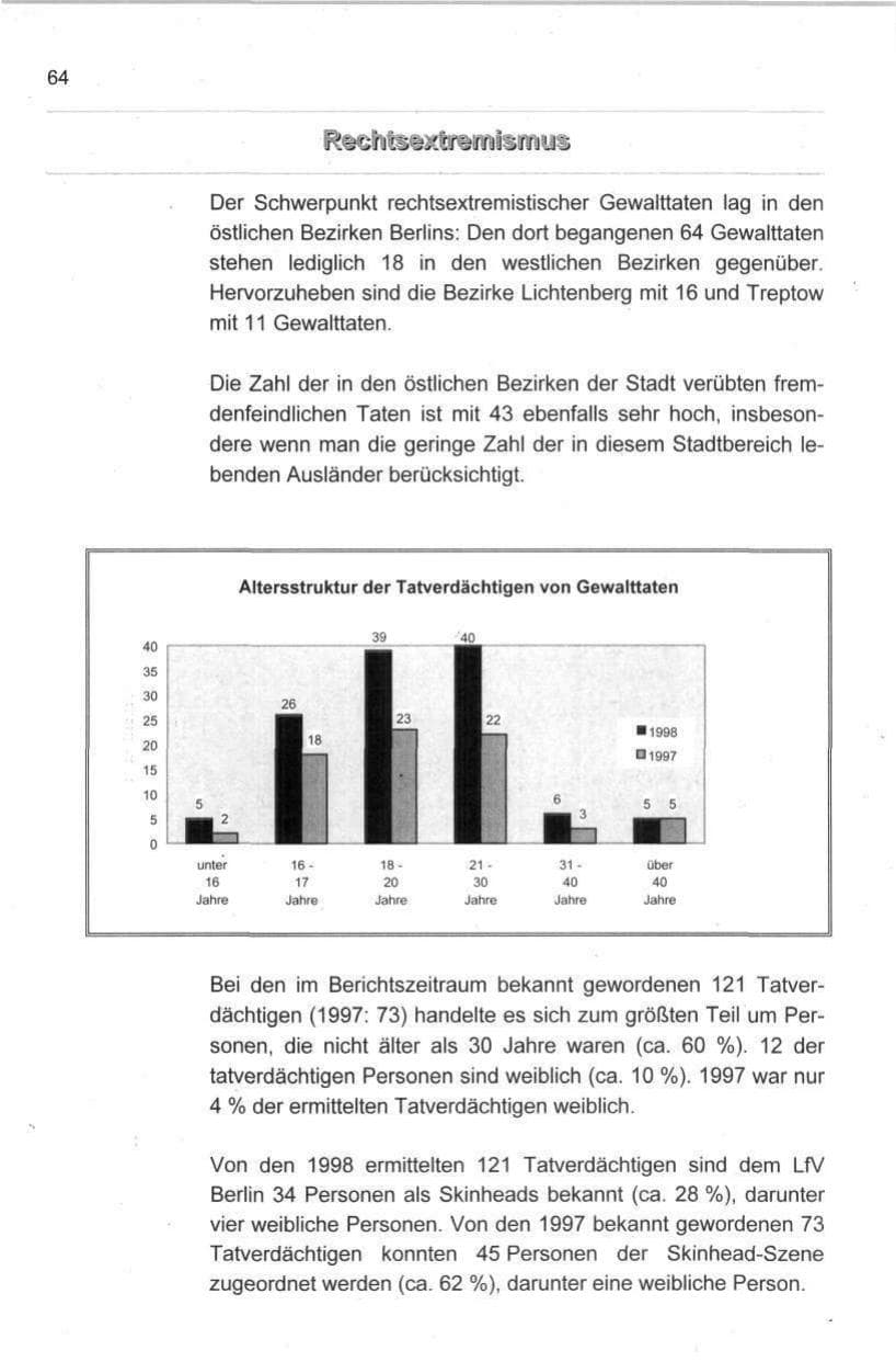 Seite 75 des Verfassungsschutzbericht 1998 Berlin