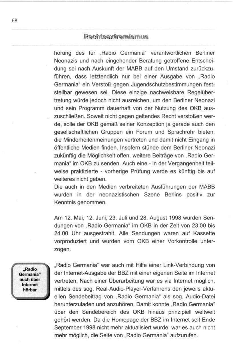 Seite 79 des Verfassungsschutzbericht 1998 Berlin