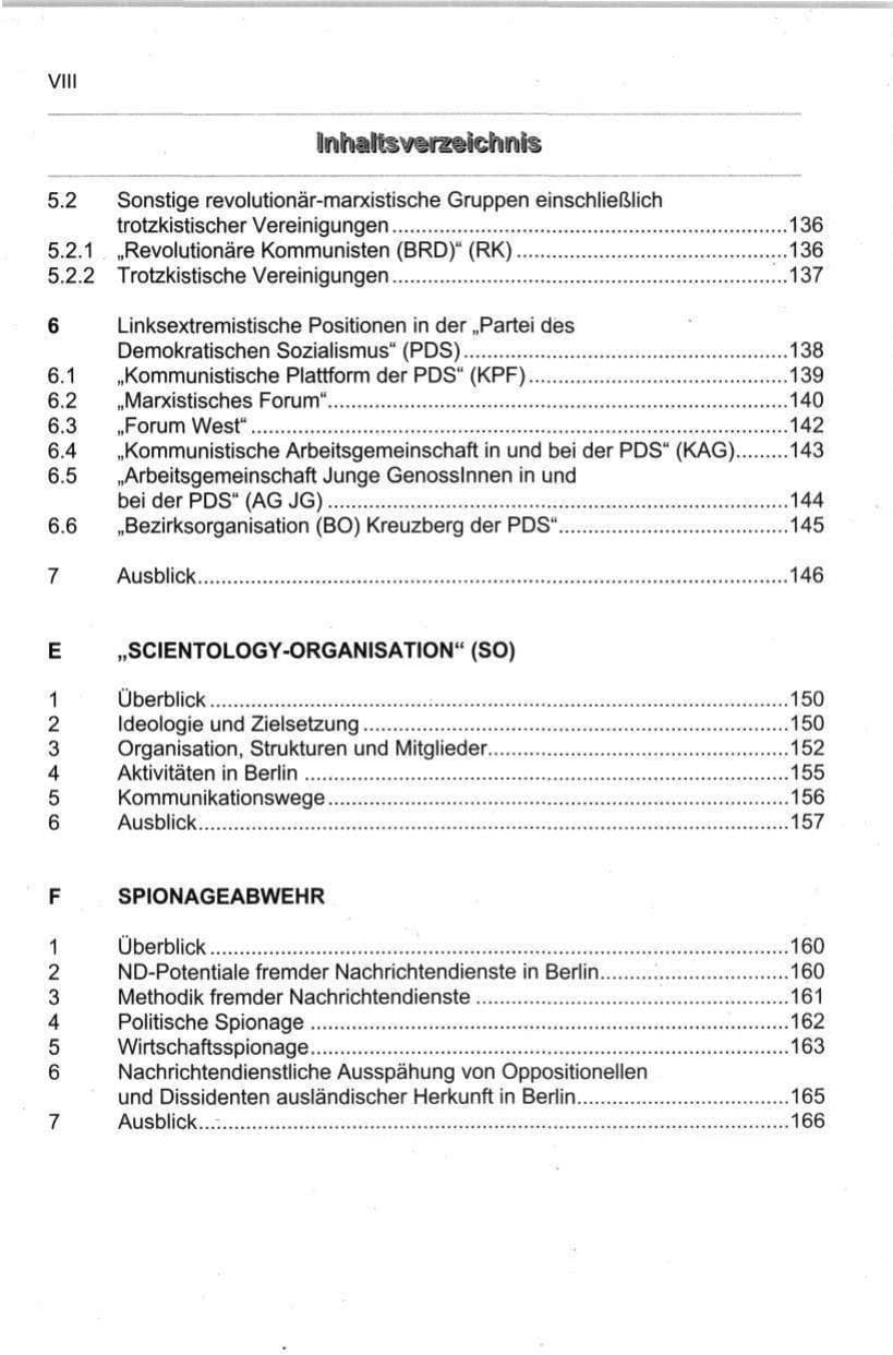 Seite 9 des Verfassungsschutzbericht 1998 Berlin