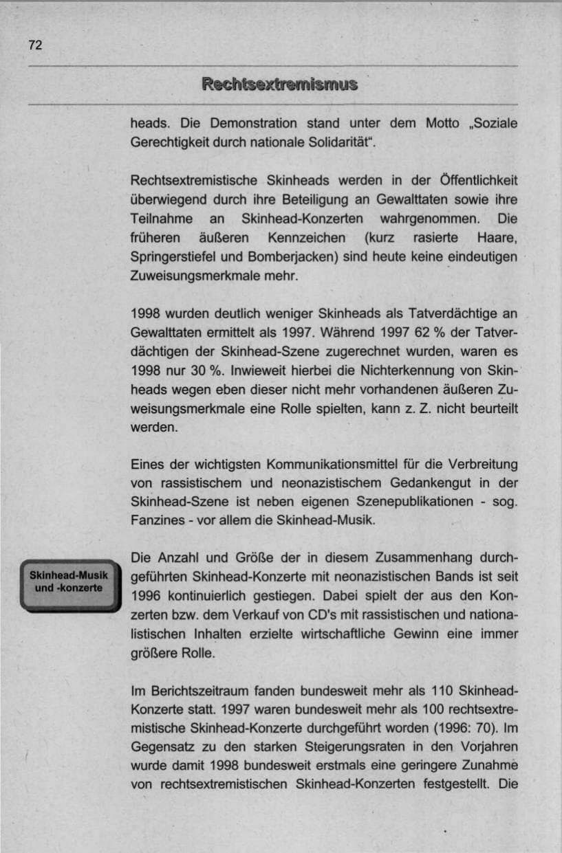 Seite 83 des Verfassungsschutzbericht 1998 Berlin