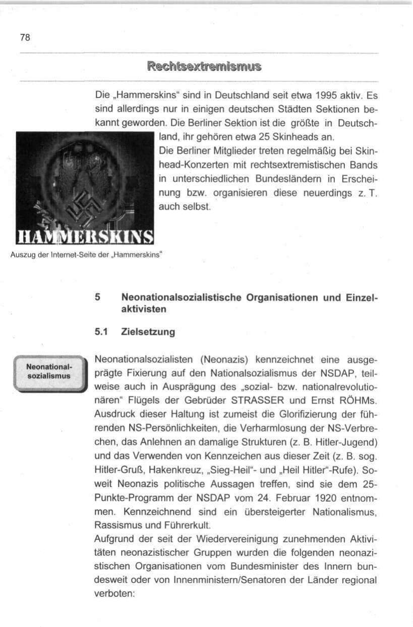 Seite 89 des Verfassungsschutzbericht 1998 Berlin