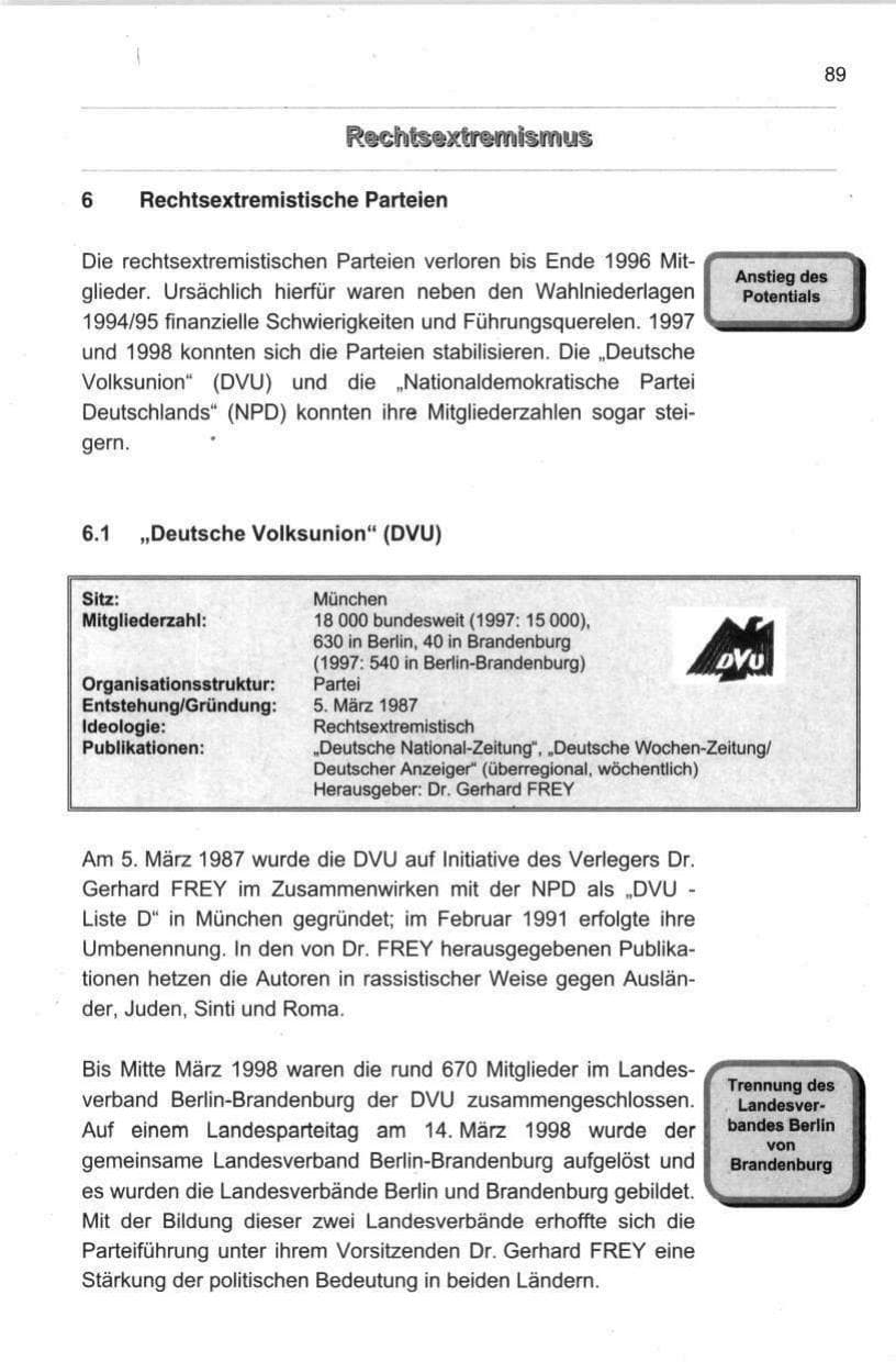 Seite 100 des Verfassungsschutzbericht 1998 Berlin