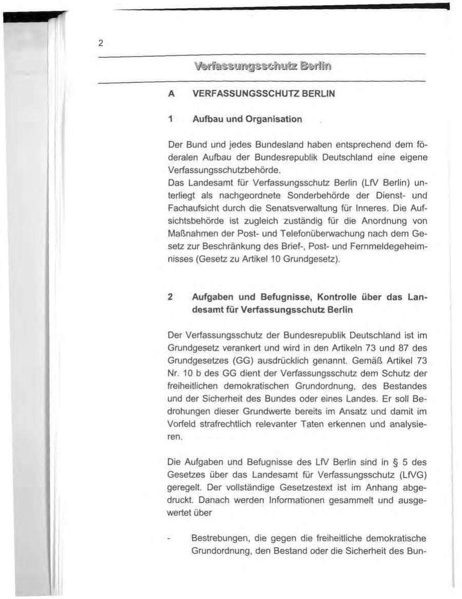 Seite 11 des Verfassungsschutzbericht 1999 Berlin