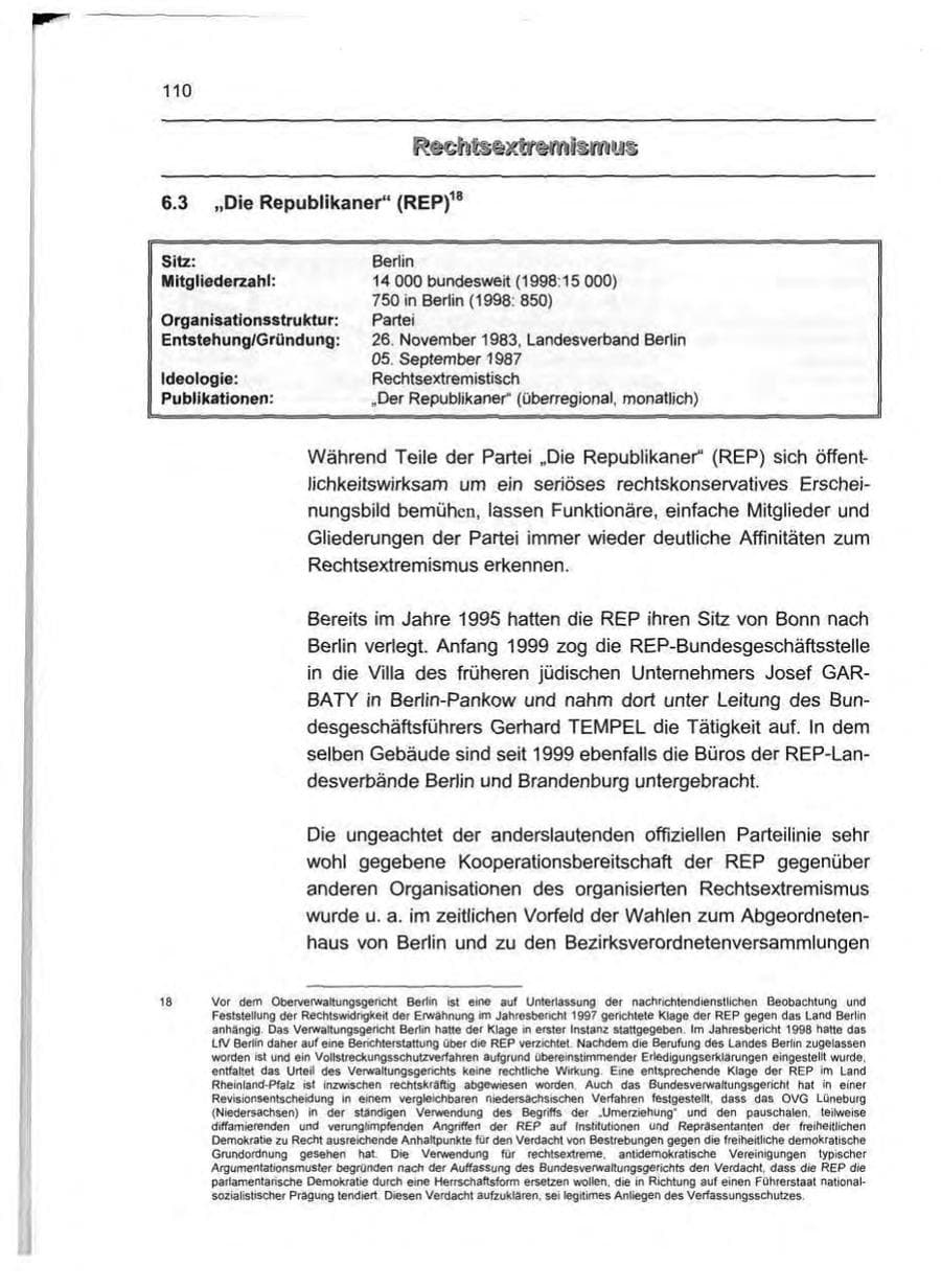 Seite 119 des Verfassungsschutzbericht 1999 Berlin