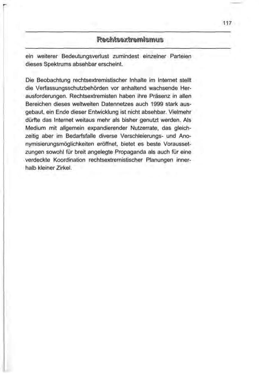Seite 126 des Verfassungsschutzbericht 1999 Berlin